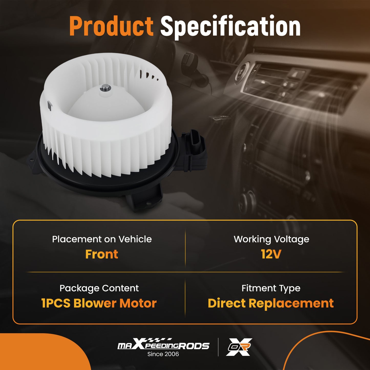 A/C HVAC Heater Blower Motor Fan compatible For Toyota Yaris 07-12 compatible For Scion xD 08-14 700235