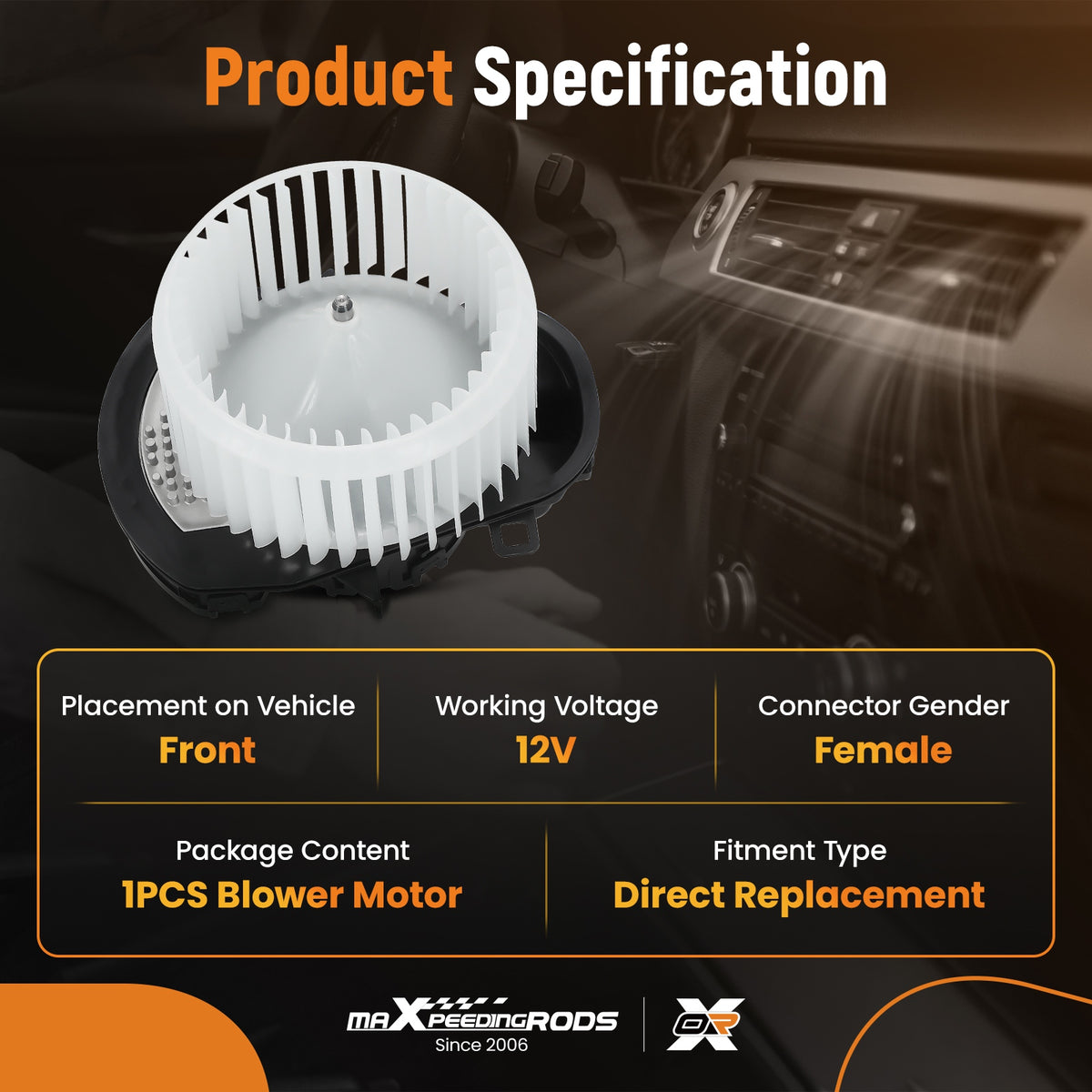 Heater Blower Motor Assembly compatible For Porsche Cayenne compatible For VW Touareg 7P0820021 75057