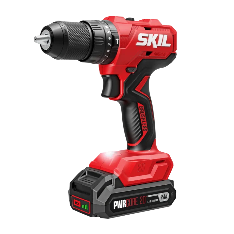 SKIL HD6280B-11 Brushless 20V Hammer Drill Kit, with 75-Pc. Drill & Drive Bit Set with Interlocking Case