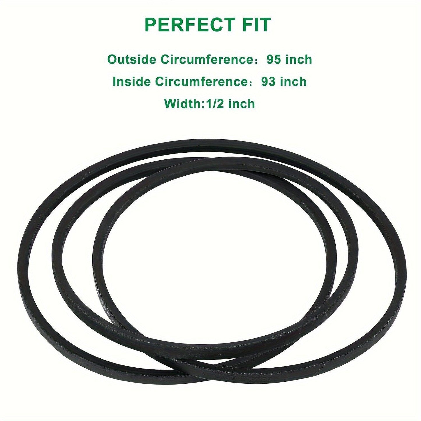 Hipa Premium V-Belt - Durable Replacement for Husqvarna GTH 220 Lawn Mower - 1/2 X 95 - Compatible with AYP, Sears, Roper Models - Ensures Smooth, Effortless Mowing Experience
