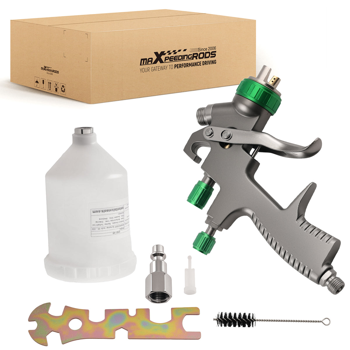 1.3mm Gravity Sprayer Gun For Paint HVLP 600cc Cup Pressure Control Air Tool