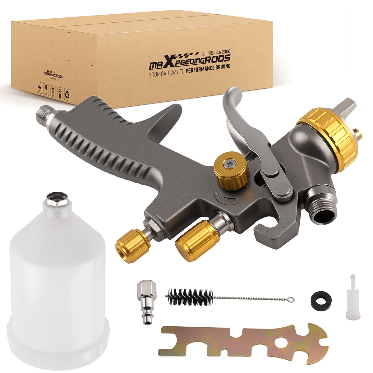 Air Kit For Car Paint 1.8mm Nozzle 600ml Cup Professional Spray Tool Set