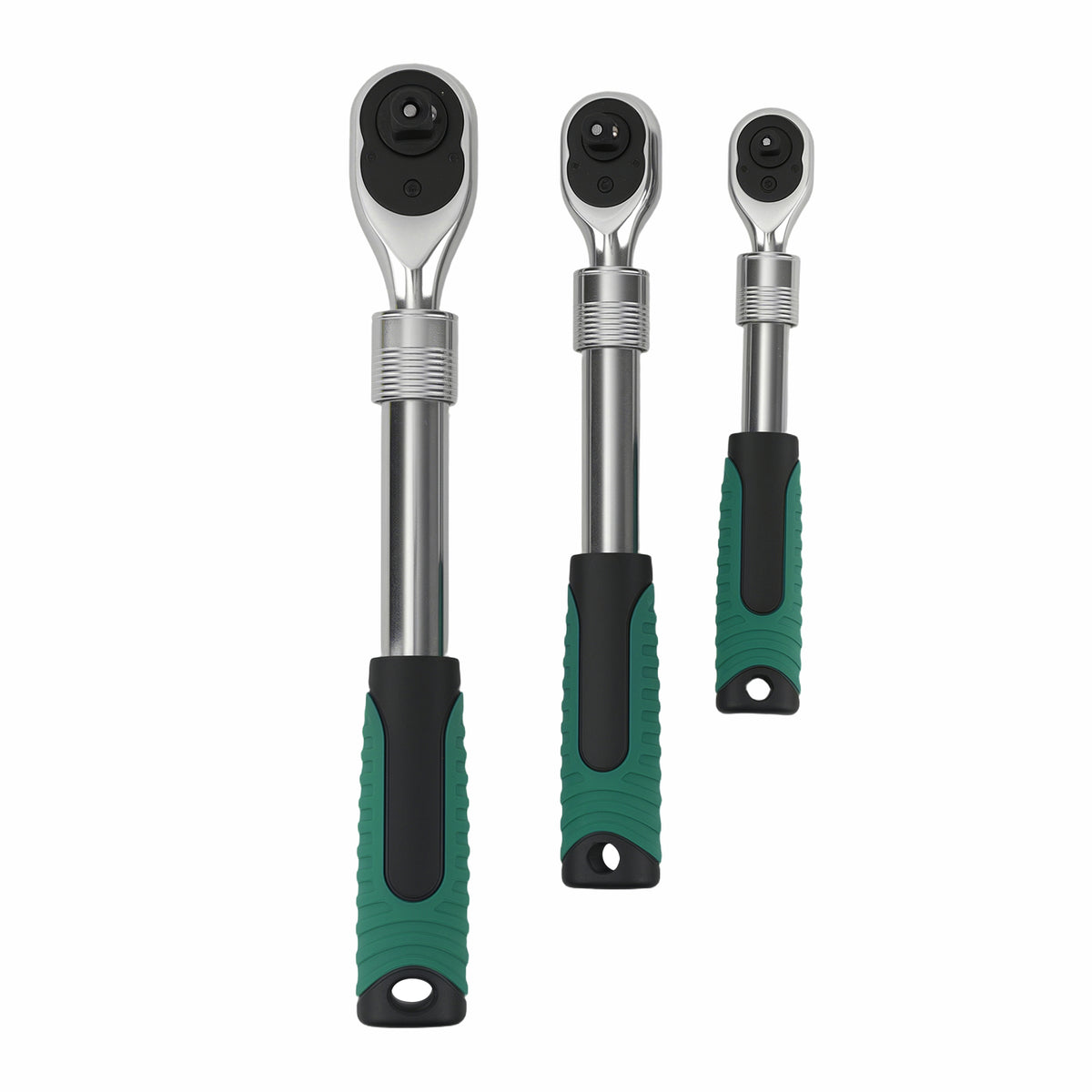 Mechanic Tool Kit 3pc Ratchet Set 1/4 3/8 1/2 Drive 72T Quick Release Steel