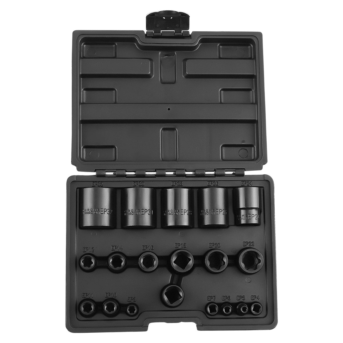 19 PC External Torx Plus Socket Set 6 Point EP Socket