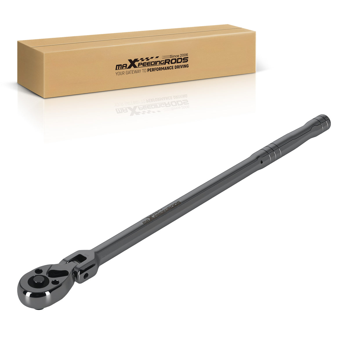 1/4in Drive Flex Head Ratchet 72-Tooth Quick Release 12in Long Handle