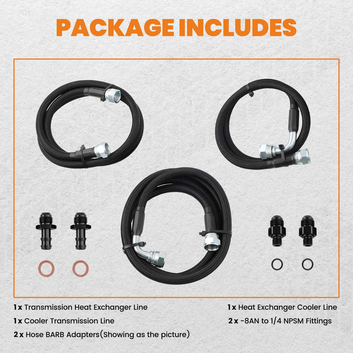 48RE Transmission Cooler Lines Kit Heavy Duty compatible For Dodge Ram Cummins 5.9L 03-07