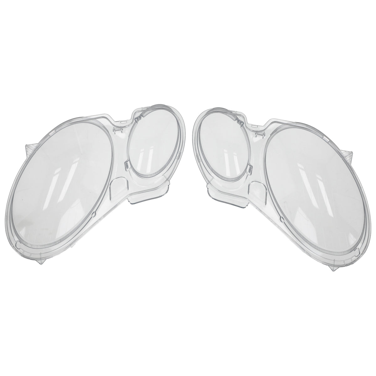 Pair Headlight Lens Cover compatible For Mercedes Benz E240 E200 E350 W211 2002-2008 Clear