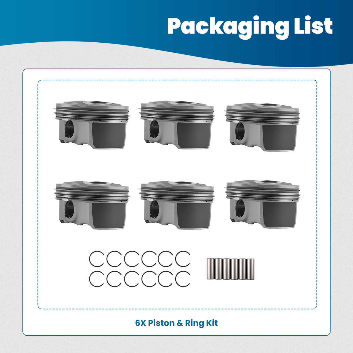 3.3L G6DH PistonRing Set compatible For Hyundai Azera compatible For Kia Sorento Sedona 23041-3CFB0