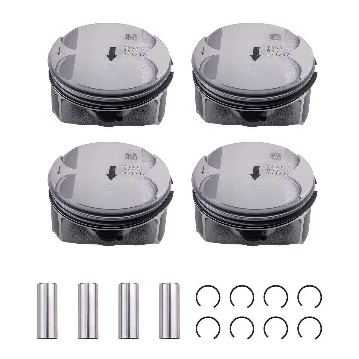 4X PistonsRings For 2010-17 compatible For Chevy Equinox GMC Terrain compatible For Buick 2.4L 12578324