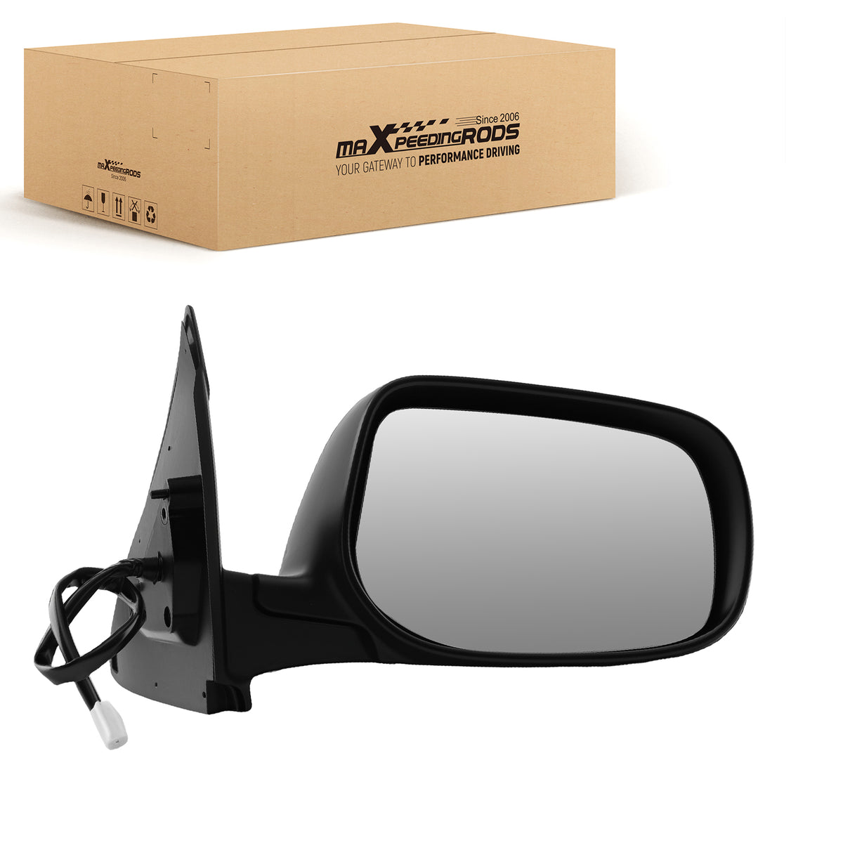 Power Adjust Mirror Right compatible For Pontiac Vibe 2009-2010 TO1321248 Non-Heated