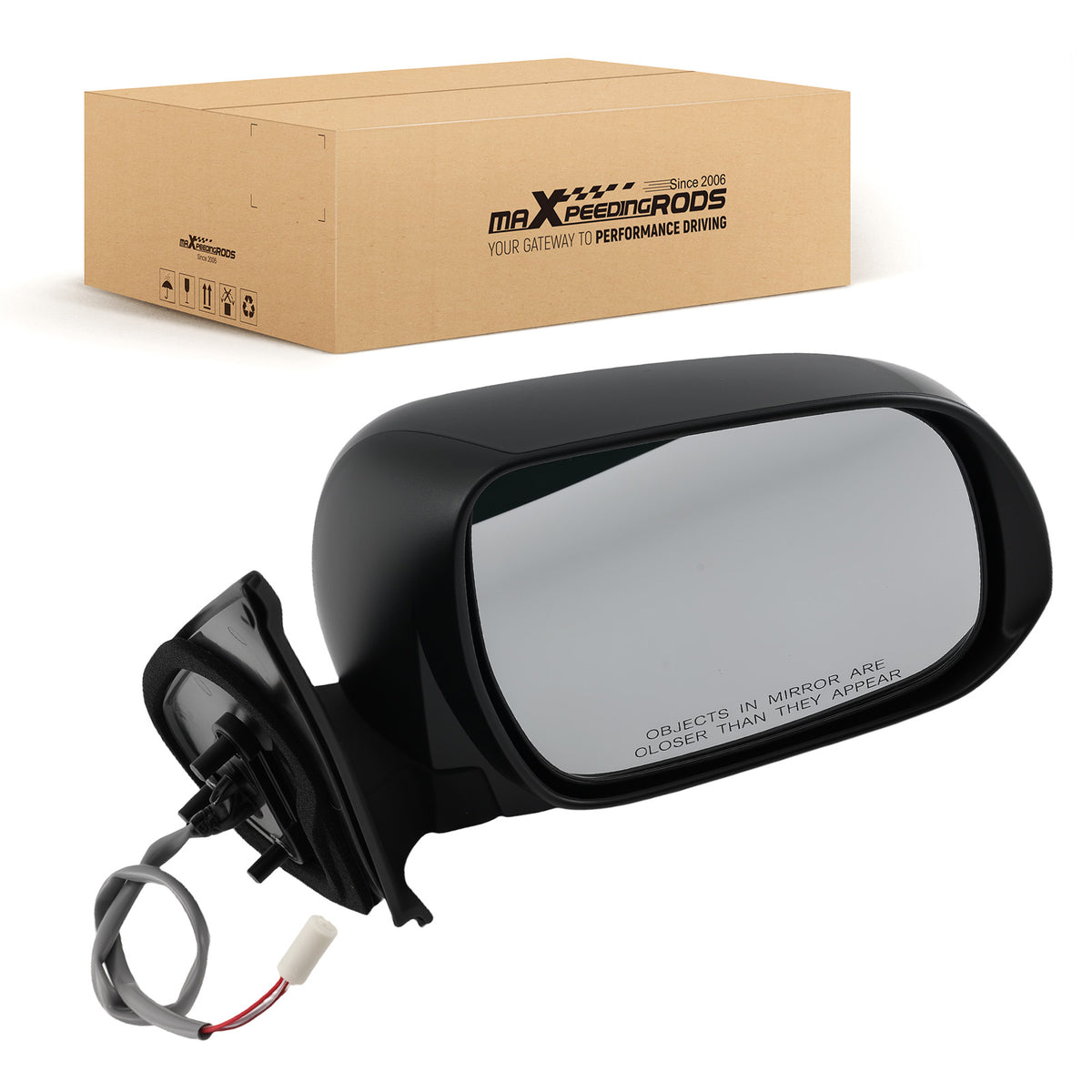 Power Side Mirror Right Black compatible For Toyota Tacoma 2012-2015 TO1321282