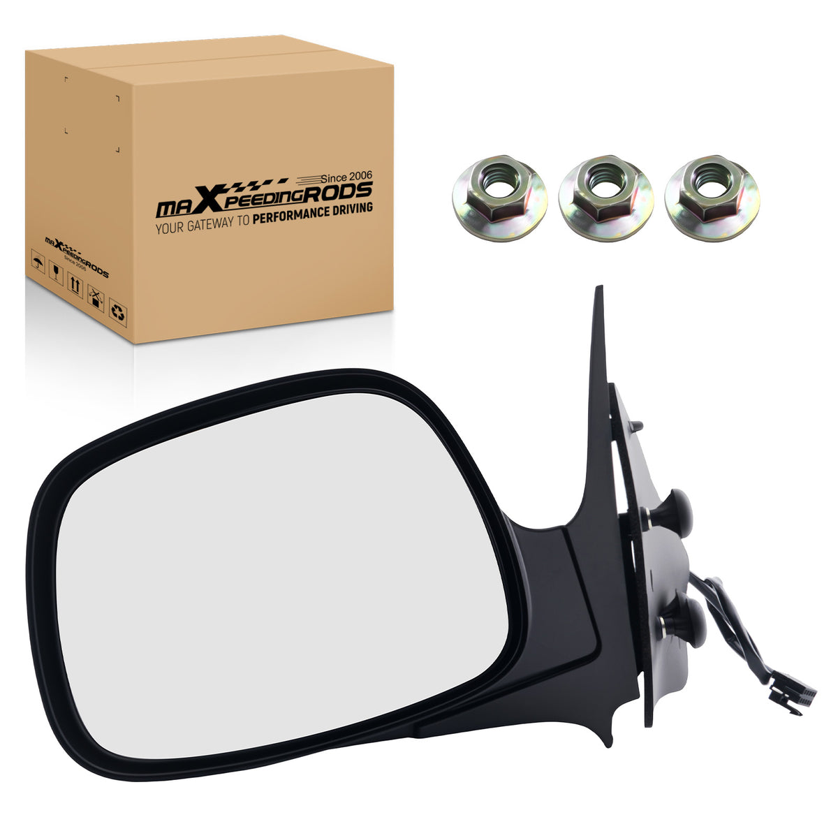 Driver Mirror Black compatible For Buick Rendezvous 3.5L 213Cu 2002-2007 GM1320300