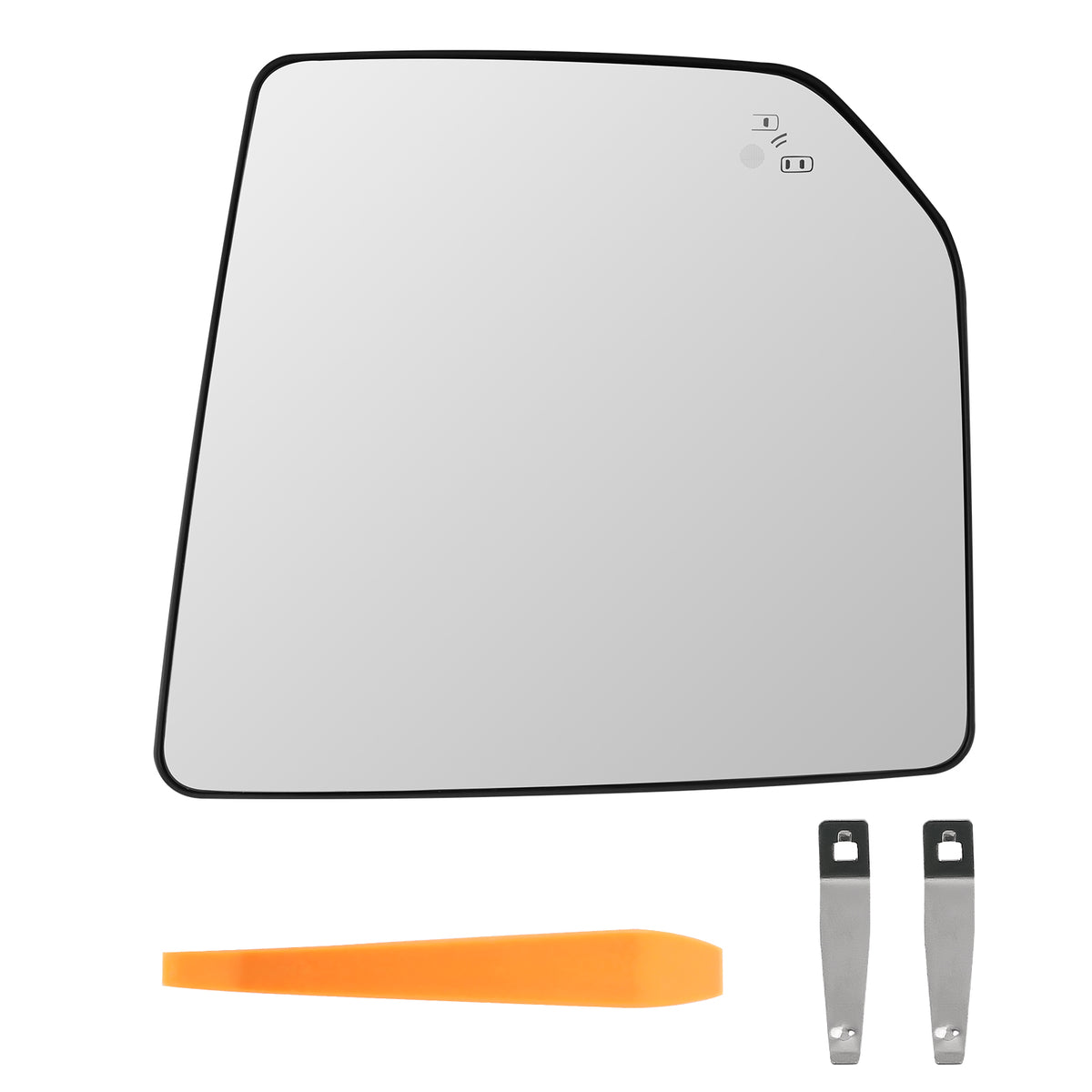 Mirror Glass Left Heated with Blind Spot Detection compatible For Ford F-150 2015-2021
