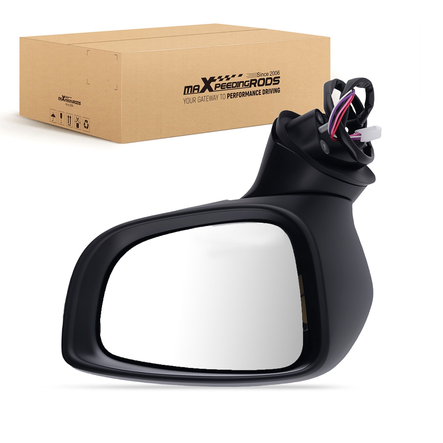 Rear View Mirror Right compatible For Mazda 3 2.0L 2.5L 2014-2016 Power Paintable