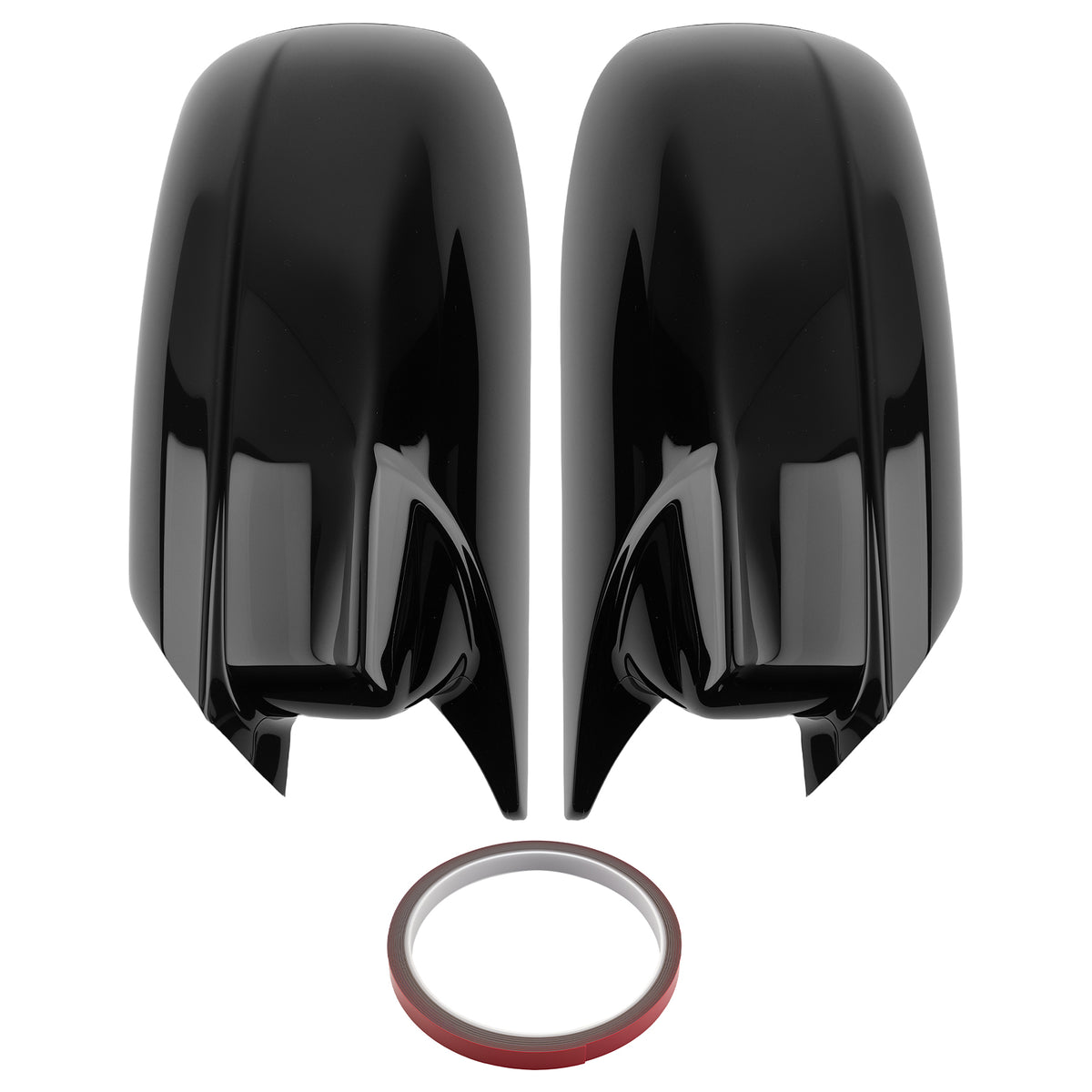 2pcs Mirror Cover Assembly compatible For Dodge Charger compatible For Chrysler 300 200 11-23 Black ABS