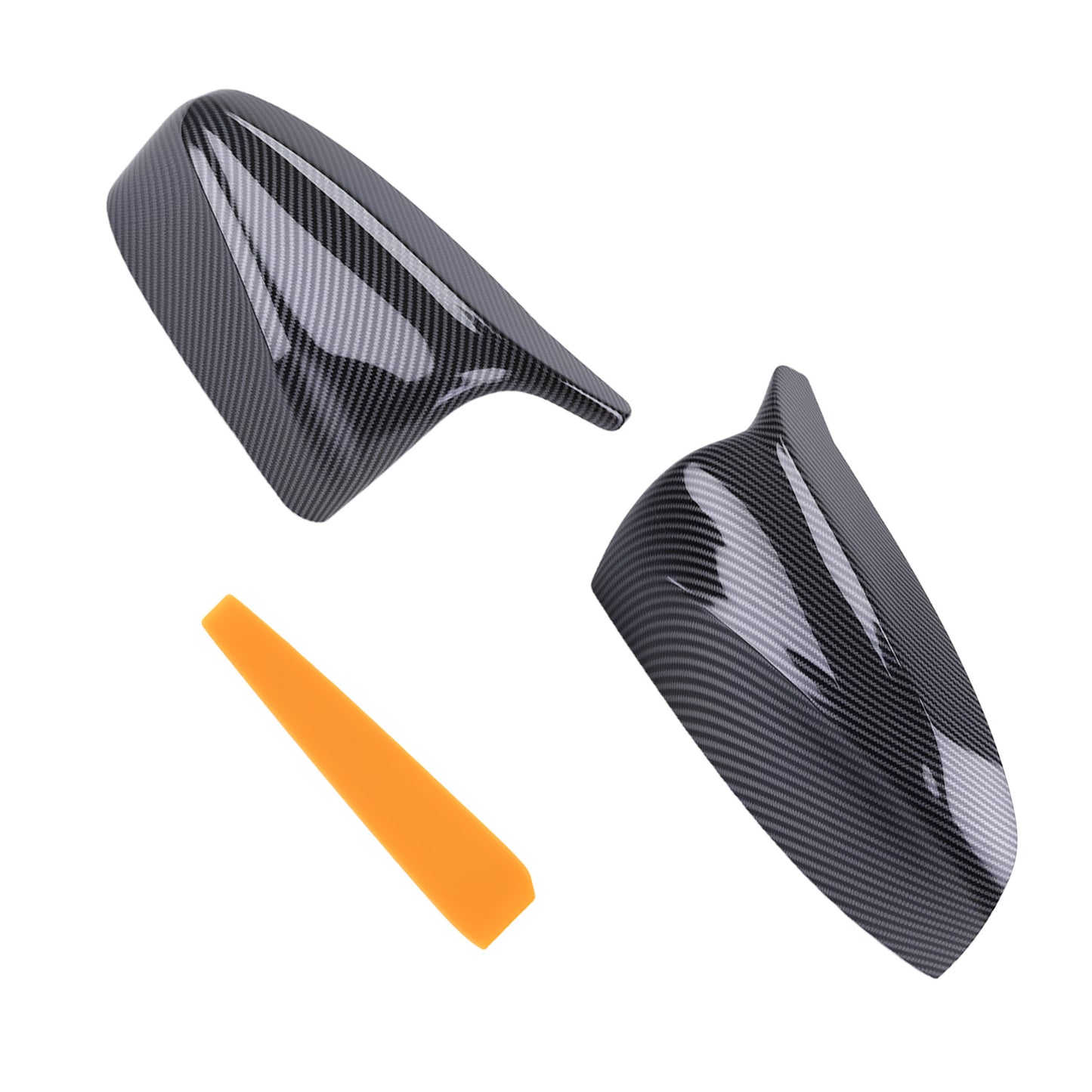ABS Mirror Cover Pair compatible For BMW X5 X6 E70 E71 2007-2013 51162182697 Black