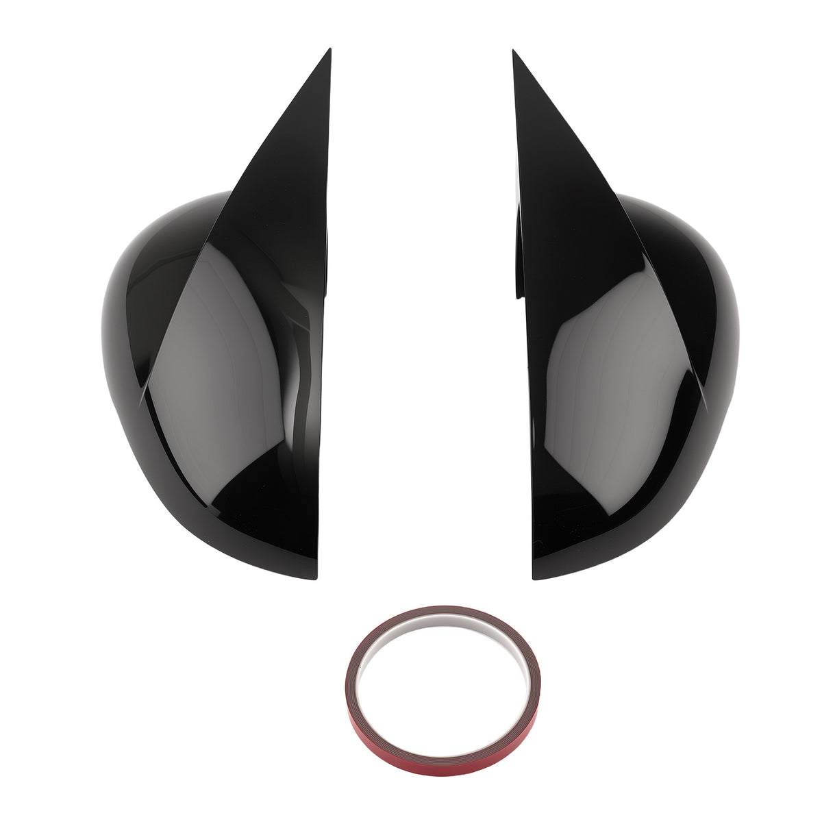 Door Mirror Cover Cap compatible For Kia K5 21-25 Gloss Black Self-Adhesive Left Right Side