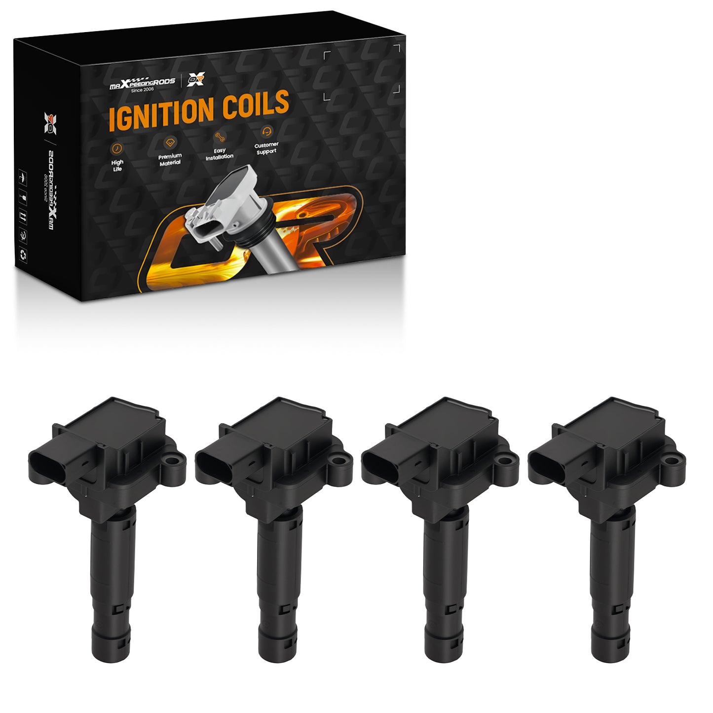 4pcs Ignition Coils compatible For Mercedes C180 C200 W203 CL203 2002-2006 0040100053