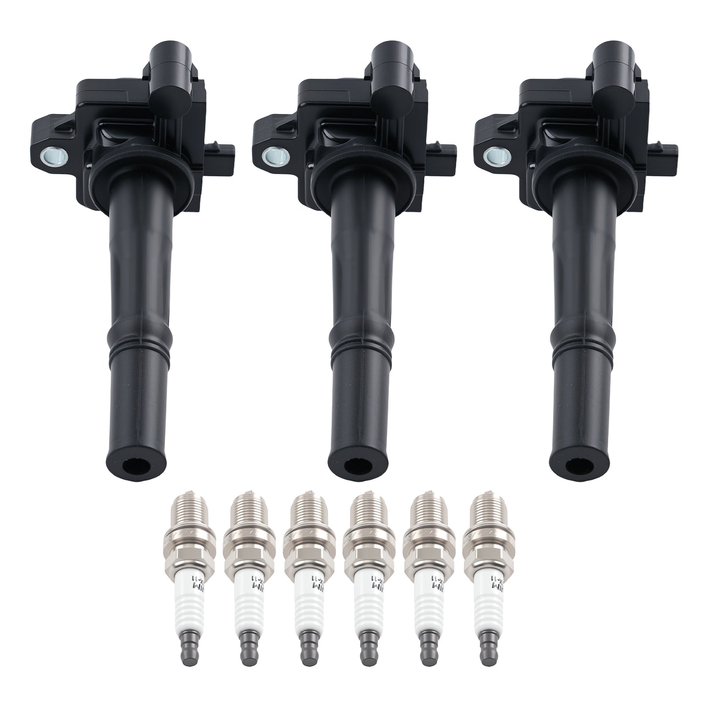 3x Ignition Coil + 6x Spark Plug Set compatible For Toyota 4Runner Tacoma T100 compatible For Tundra 3.4L