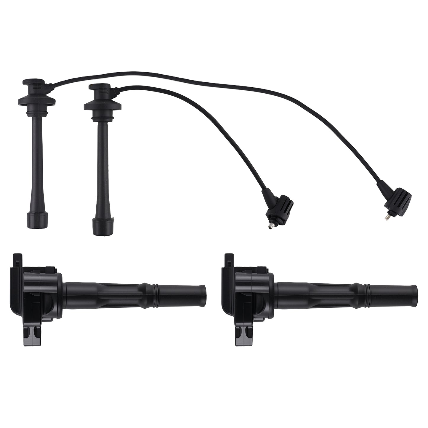 2x Ignition Coil2x Wire Set compatible For Toyota Paseo Tercel 1995-1999 1.5L UF170