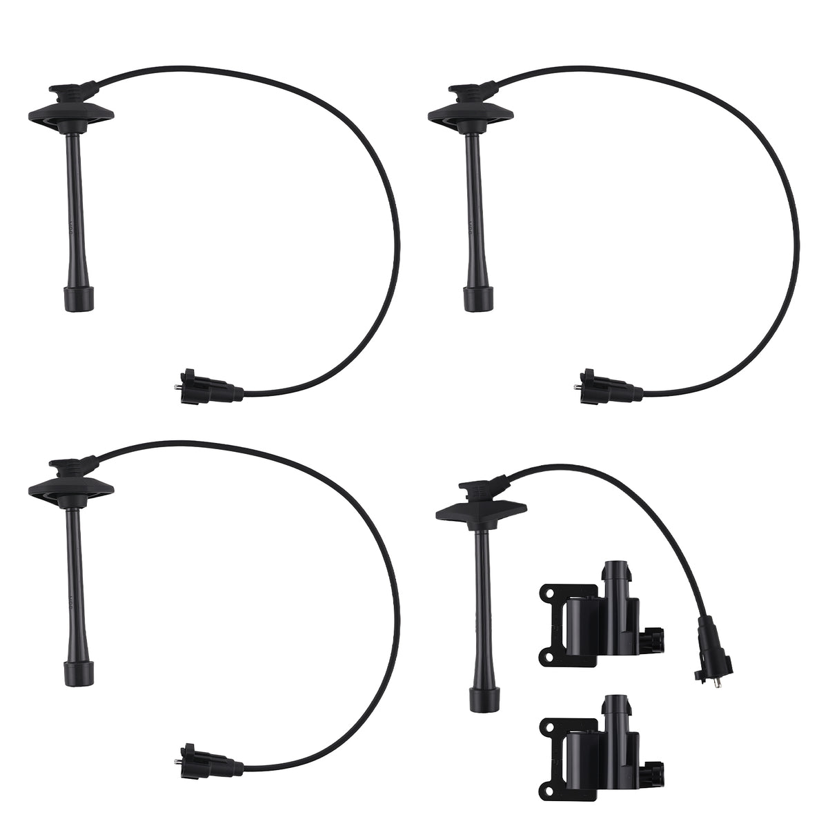 2x Ignition CoilWire Set compatible For Toyota Camry 2.2L 1997-2001 UF180 90919-02218