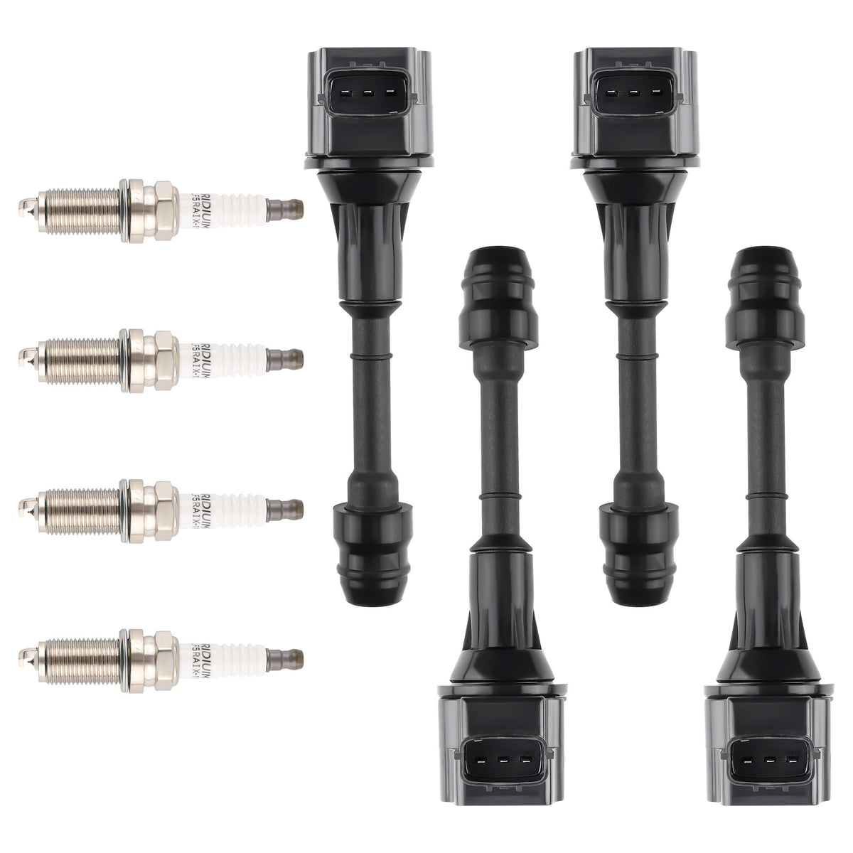 6 Ignition Coil + Spark Plug compatible For Nissan Altima Sentra X-Trail L4 2.5L 2002-2006