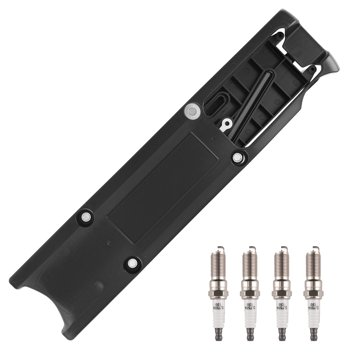 1pc Ignition Coil + 4pcs Spark Plugs compatible For Chevrolet Cavalier L4 2.2L 03-05 UF391