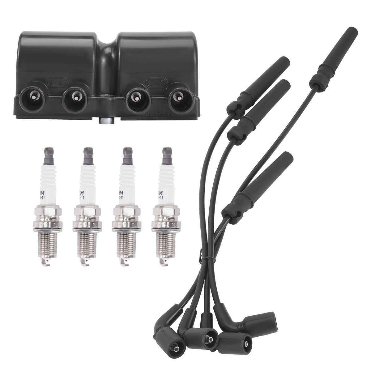 Ignition CoilSpark PlugWire Set compatible For Chevrolet Aveo Optra 2004-2008 4805507