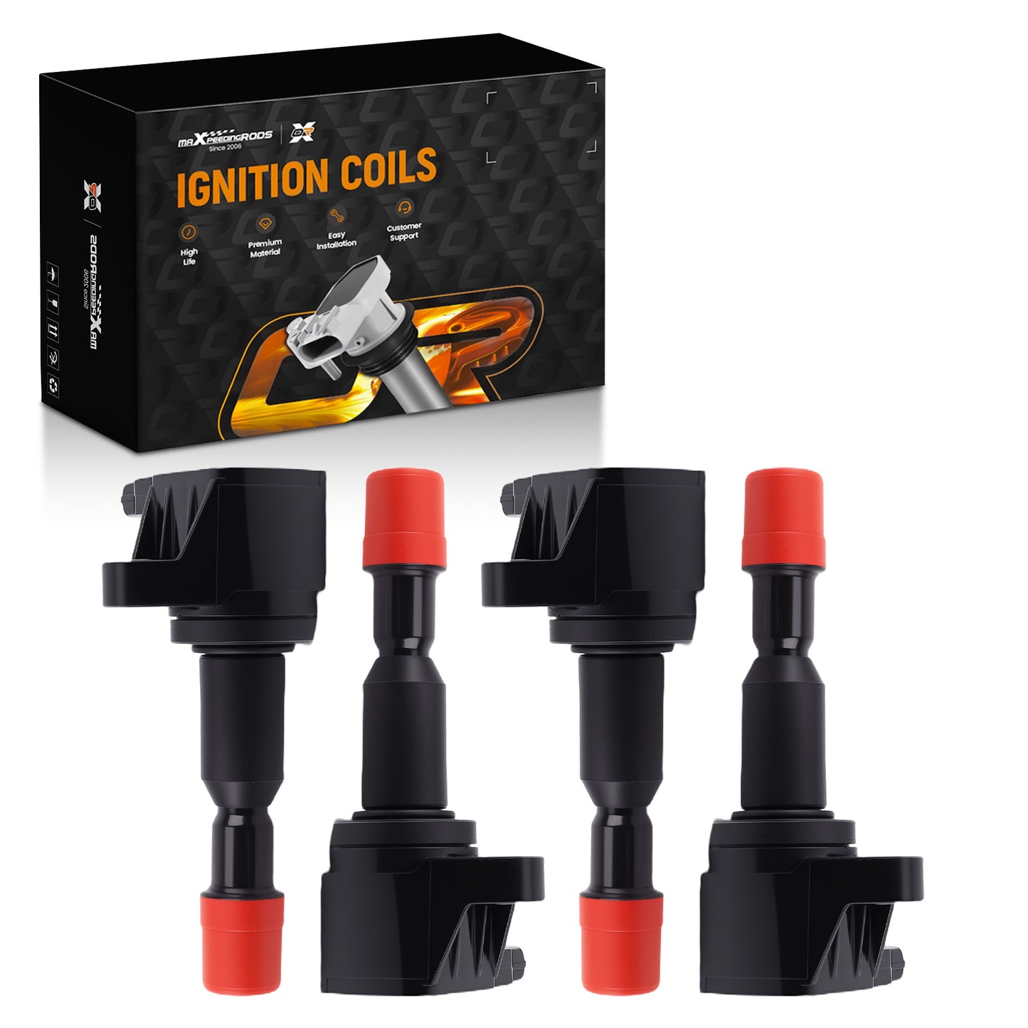 4x Ignition Coils Pack compatible For Honda Civic Hybrid Sedan 1.3L 2003-05 UF581 5C1635