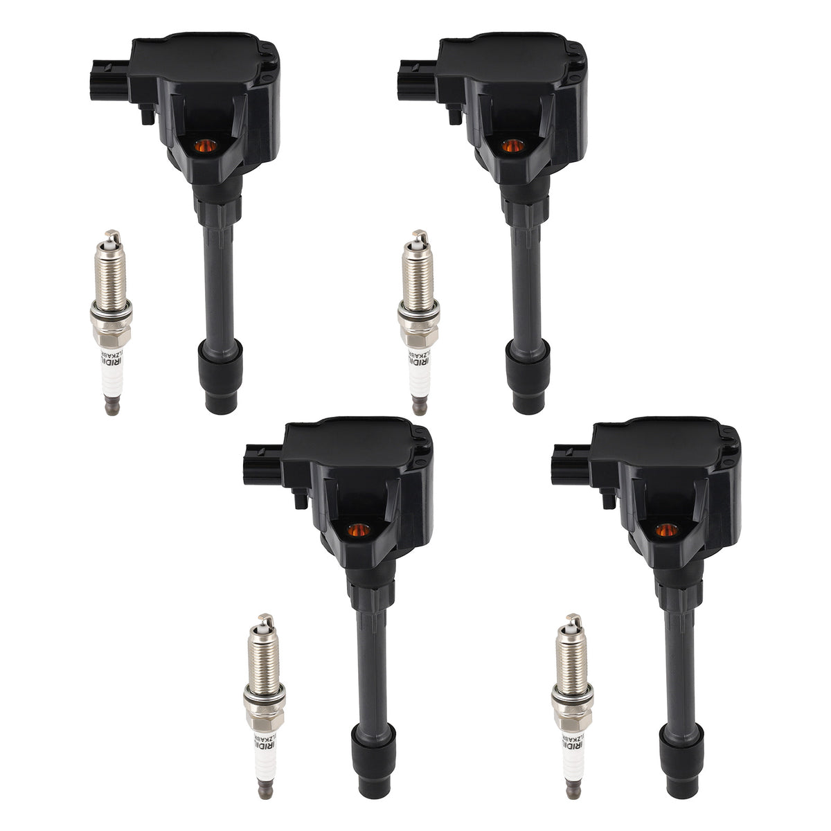 4 Ignition Coils + Spark Plugs compatible For Honda CR-V Civic Si L4 1.5L 2017-2020 UF781