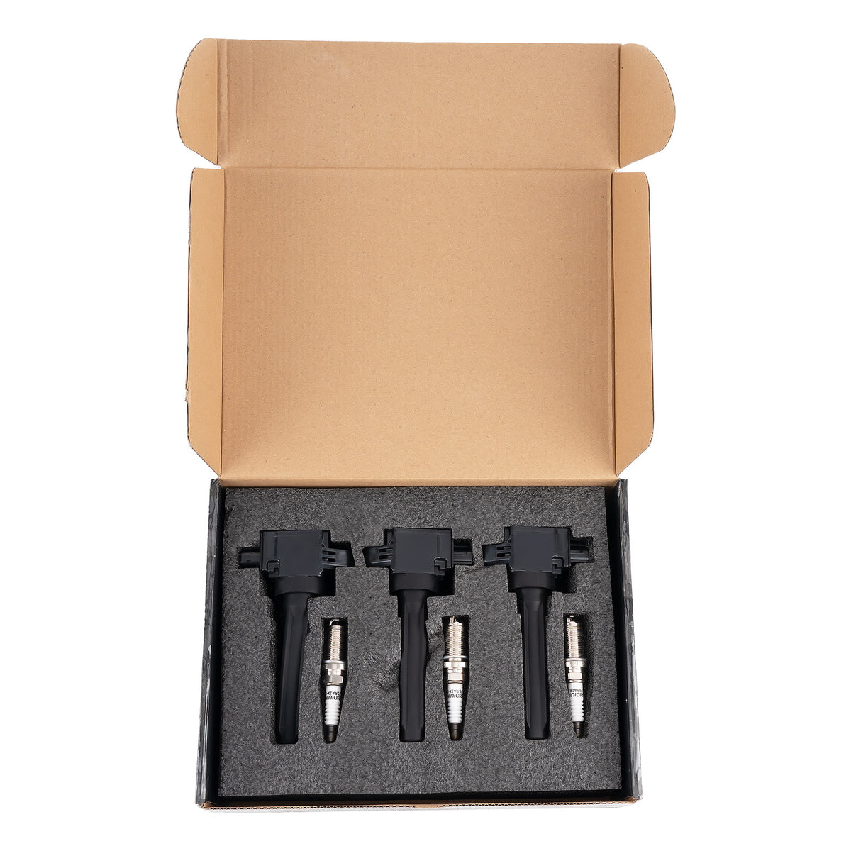 3 Ignition Coil + Spark Plugs compatible For Mitsubishi Mirage L3 1.2L 2014-2015 UF815 5018