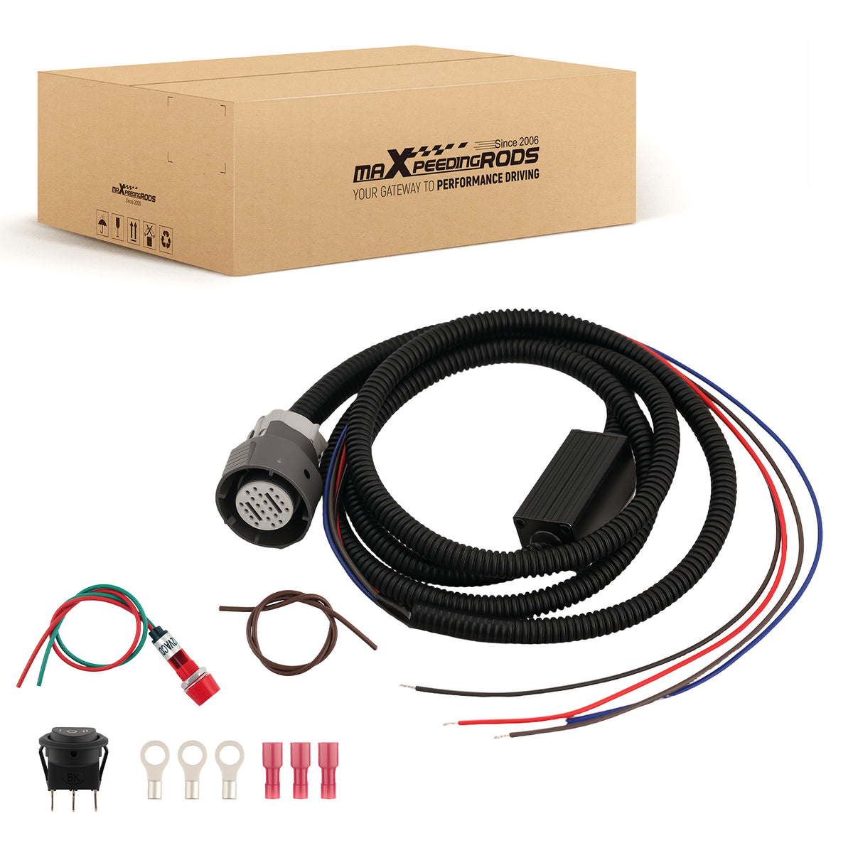 4L60E Control Harness Stand Alone for 1994-up NCR60E with Wire Terminals Black