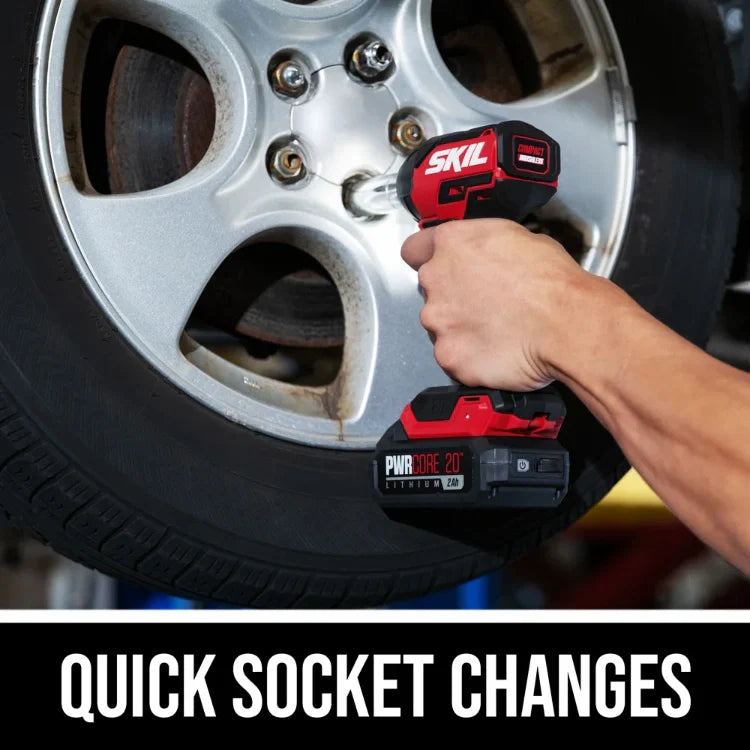 SKIL IW6739B-10 PWR CORE 20™ Brushless 20V 3/8 IN. Compact Impact Wrench Kit