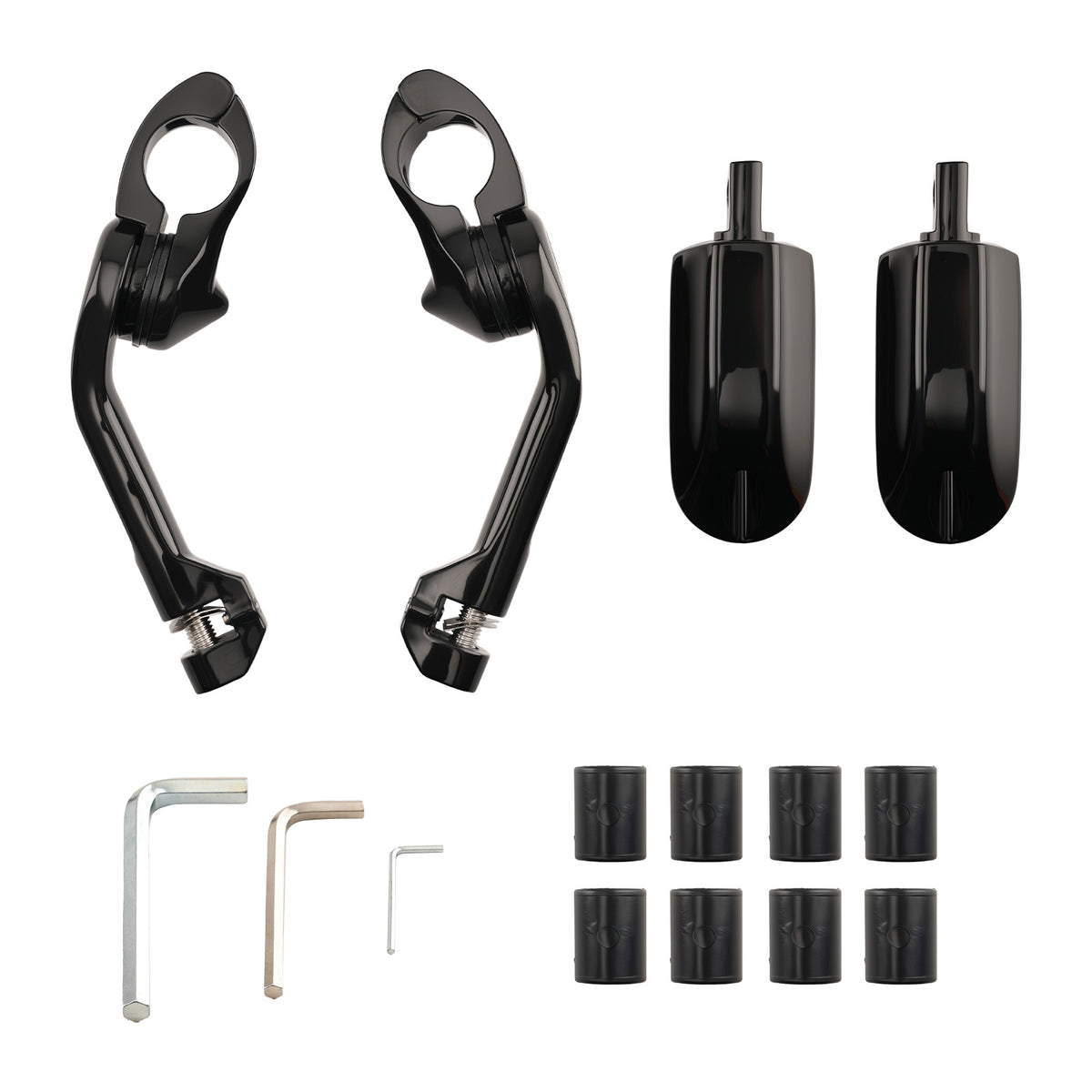 1.25 1 1/4 Highway Foot Pegs compatible For Harley Touring Road King Street Glide