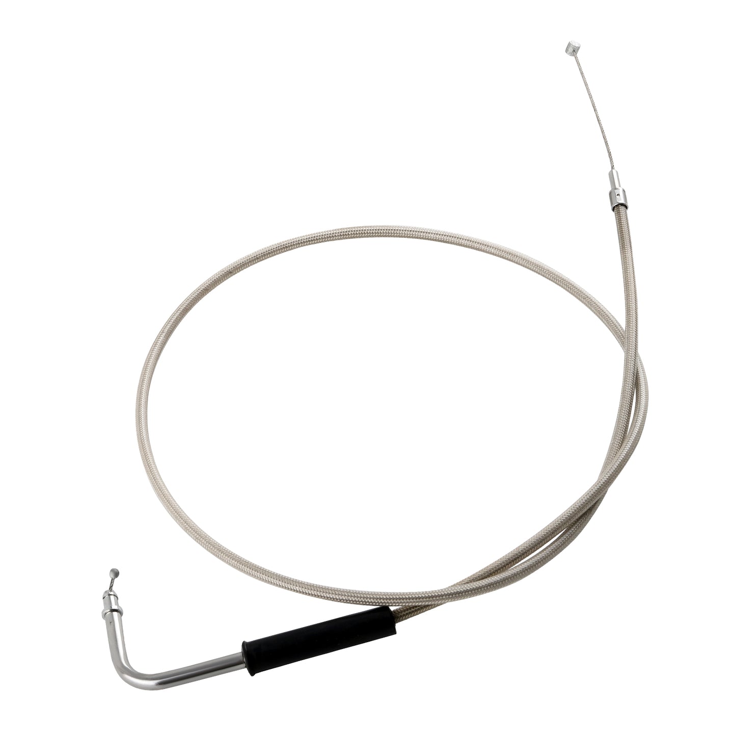 42 Stainless Steel Throttle and Idle Cable Set compatible for Harley-Davidson FXST 1996-UP