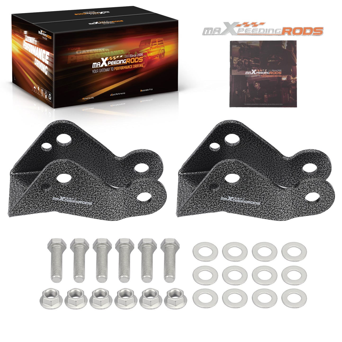 Rear Shock Extension Brackets compatible For GMC Sierra C1500 1988-1998 Lowering 2WD
