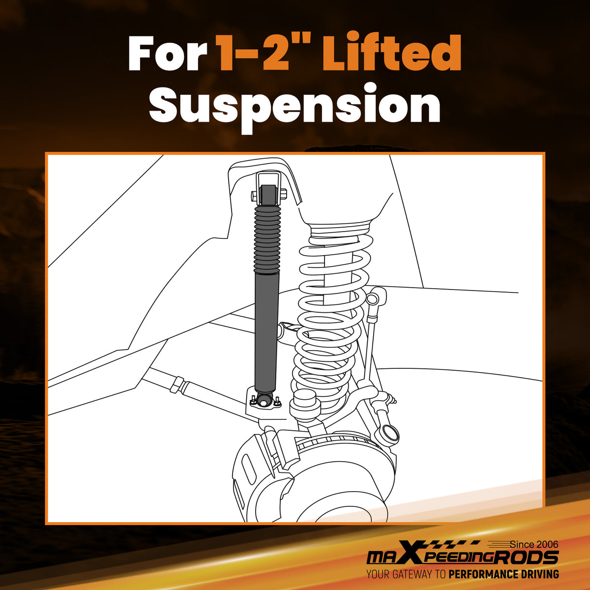 Lift Shock Absorber Rear compatible For Toyota 4Runner 1990-2002 2WD 4WD 35mm Piston