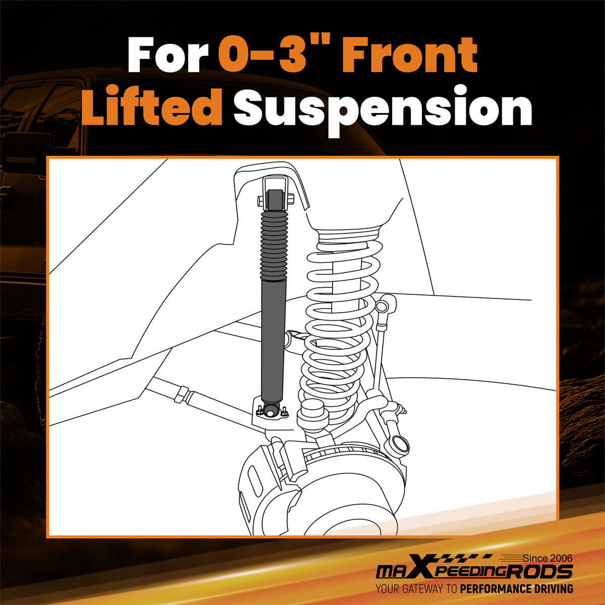 2 Pcs Front Shocks compatible For Chevy Silverado GMC Sierra 1500 4WD 1999-2006