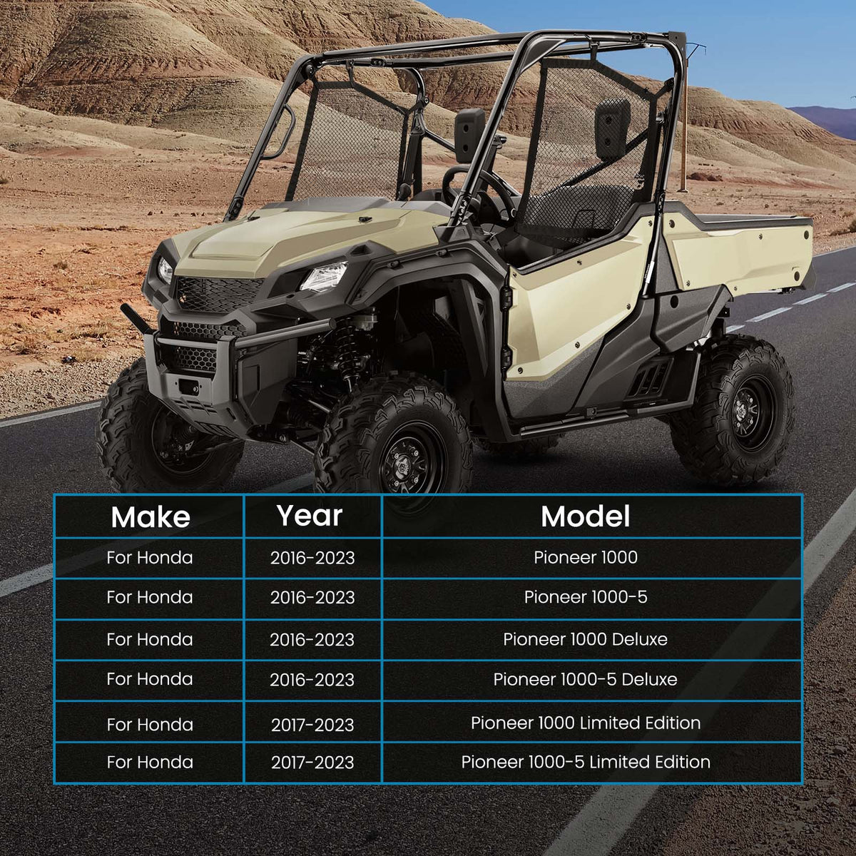 Heavy Duty 3 Rise Full Lift Kit compatible For Honda Pioneer 1000/1000-5 compatible For Deluxe 2016-2023