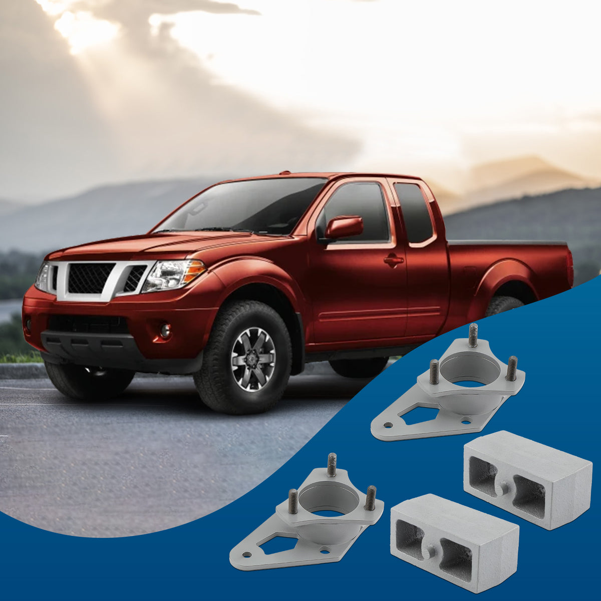 Lift Kit 3'' Front Rear compatible For Nissan Frontier PRO-4X Extended Cab Pickup 2018