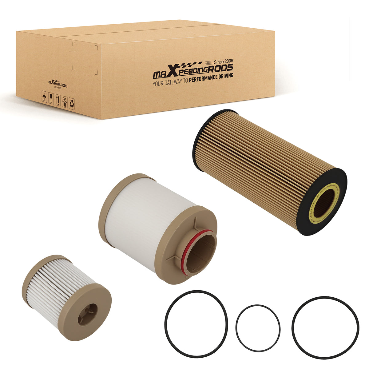 Diesel OilFuel Filter FD-4616 FL-2016 Kit For 2003-2007 compatible for Ford 6.0L Powerstroke