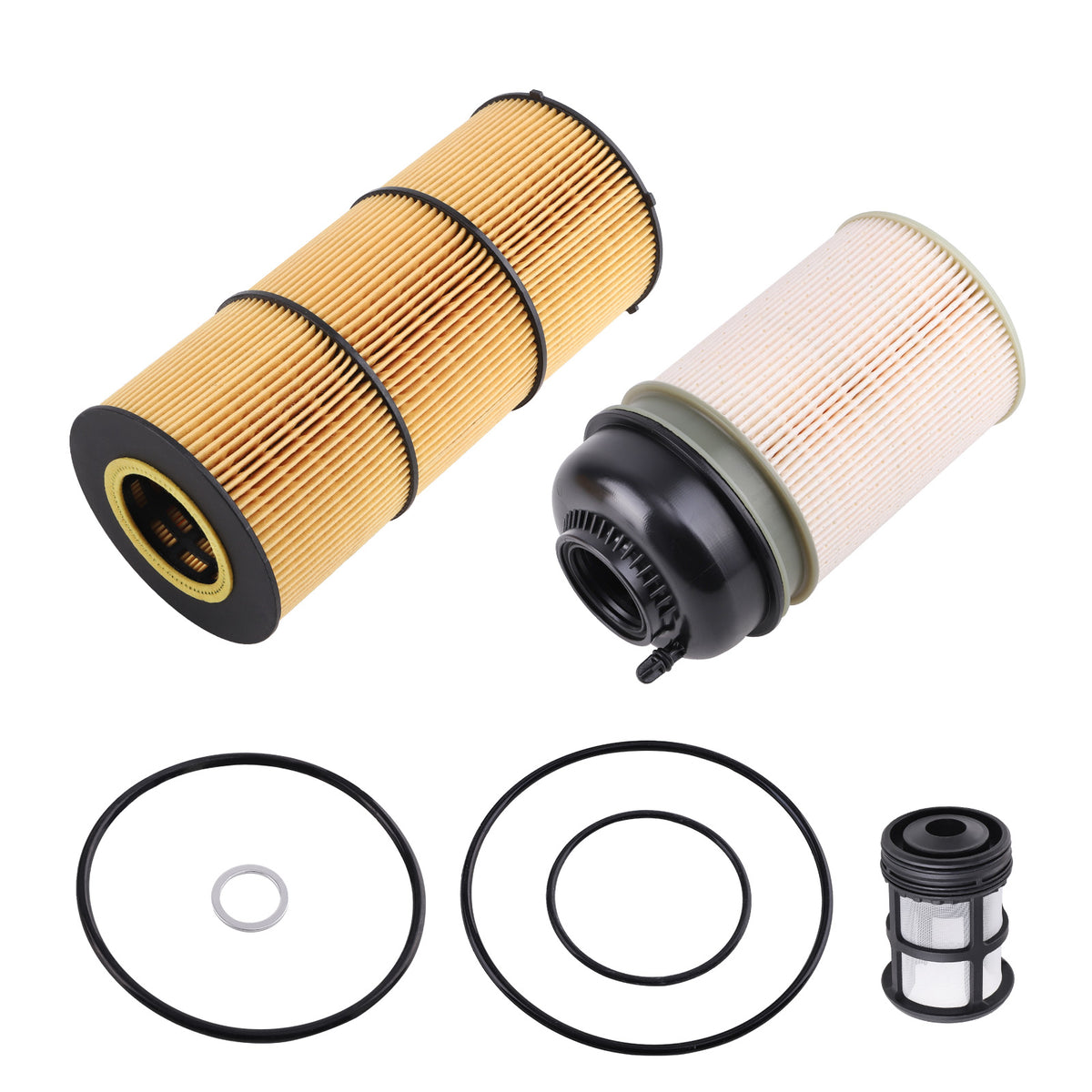 Engine Filter Set compatible for Freightliner Cascadia 113 12.8 14.8L 13-19 P551063 P551005