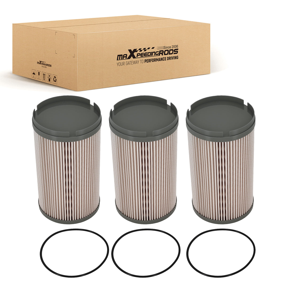 3Pack Fuel Filter compatible For Cummins Engines MX11 MX13 2015-2017 FS20172 PF46081