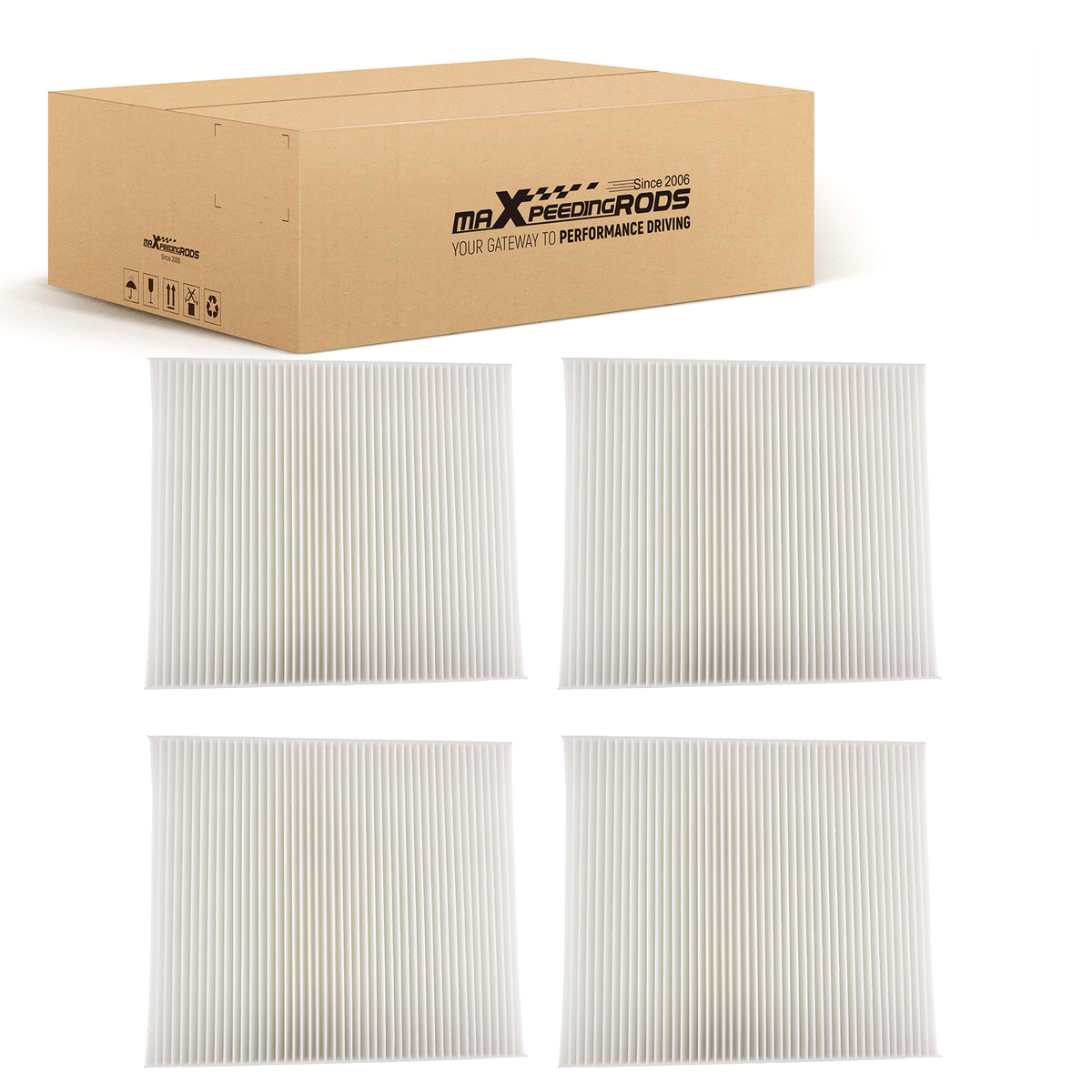 4PCS Cabin Air Filter compatible for Kenworth Peterbilt PA30093 X19987001 AF55839 P640110