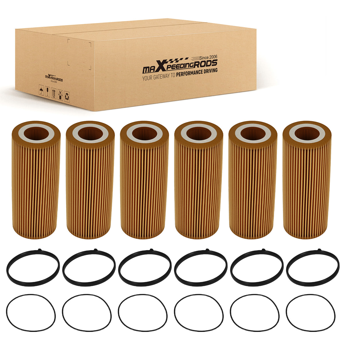 6X Oil Filter compatible For Audi A4/A6 Quattro Q5 S4 S5 2005-2018 06E115562A