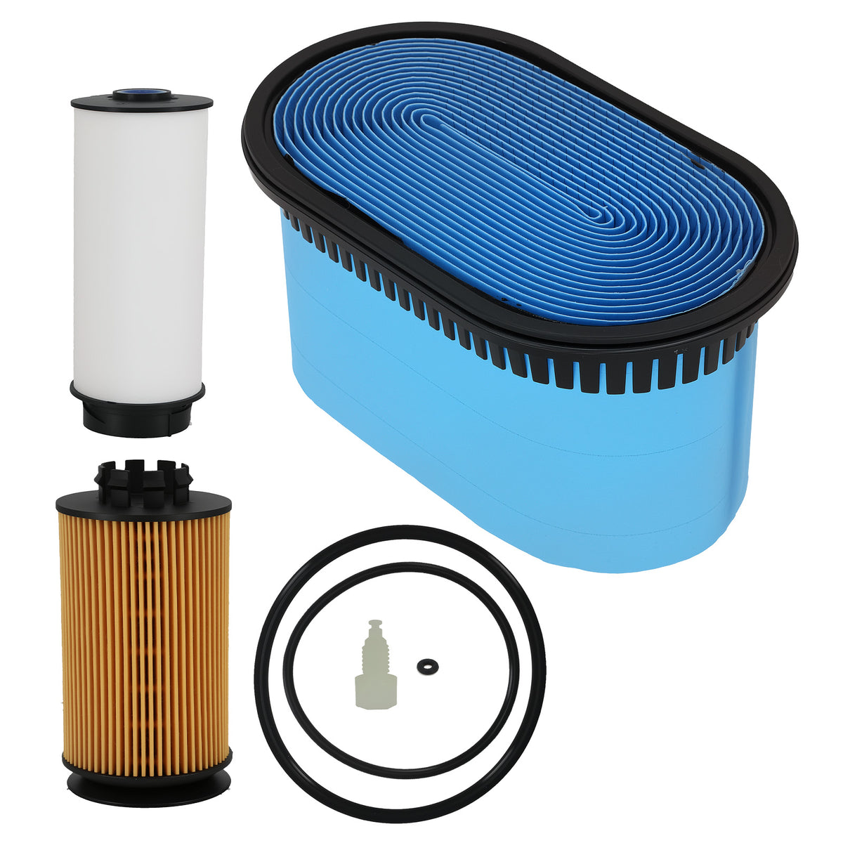 Oil Filter Kit compatible For Mitsubishi Fuso Canter FE125 FE130 FE160 2012-2018 QC000001