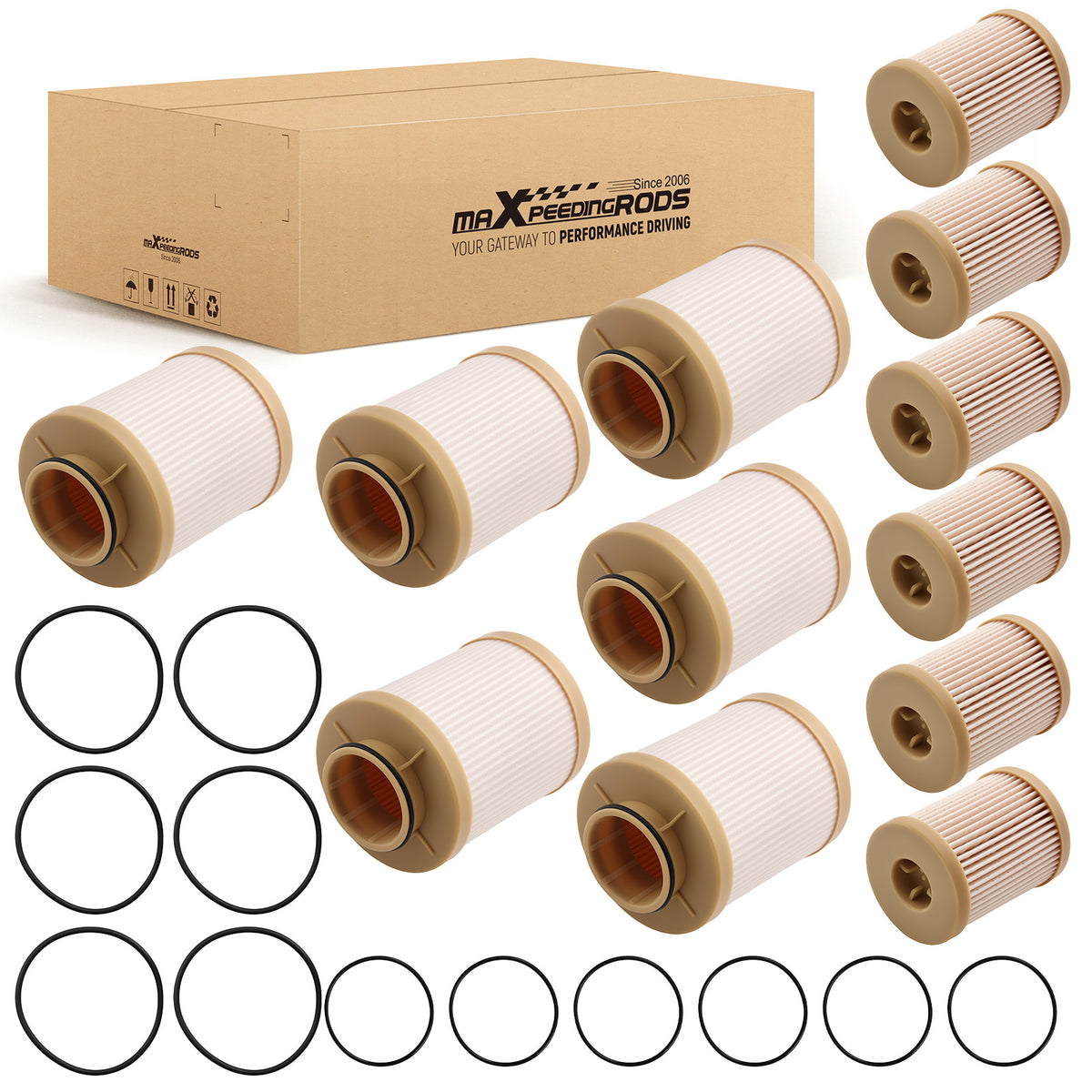 6x Fuel Filter FD4616 compatible For Ford F-250 F-350 F-450 F-550 Super Duty 6.0L V8 03-07