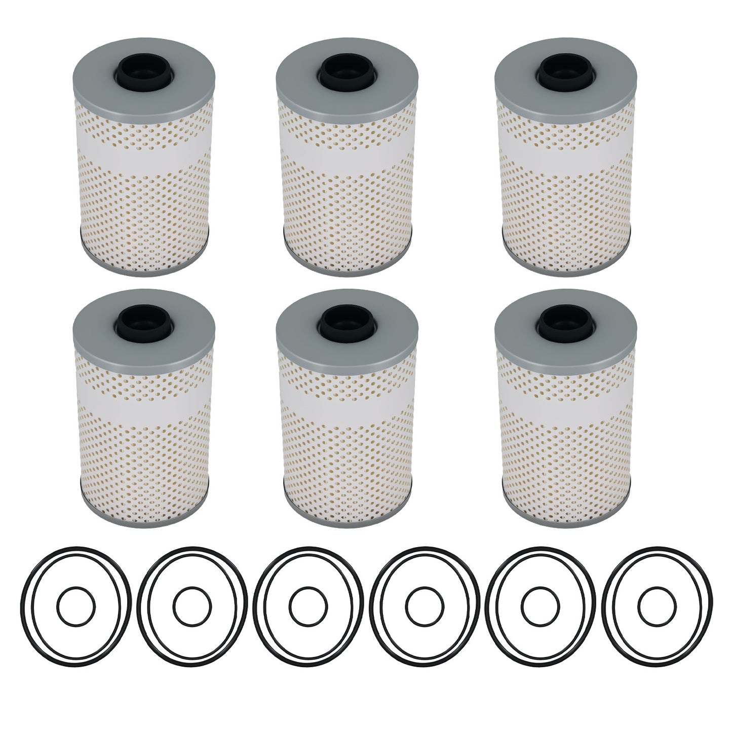 6 Pack Fuel Filters compatible For Cummins Volv-o PF7620 PF7621 PF7680 PF7744 P550414