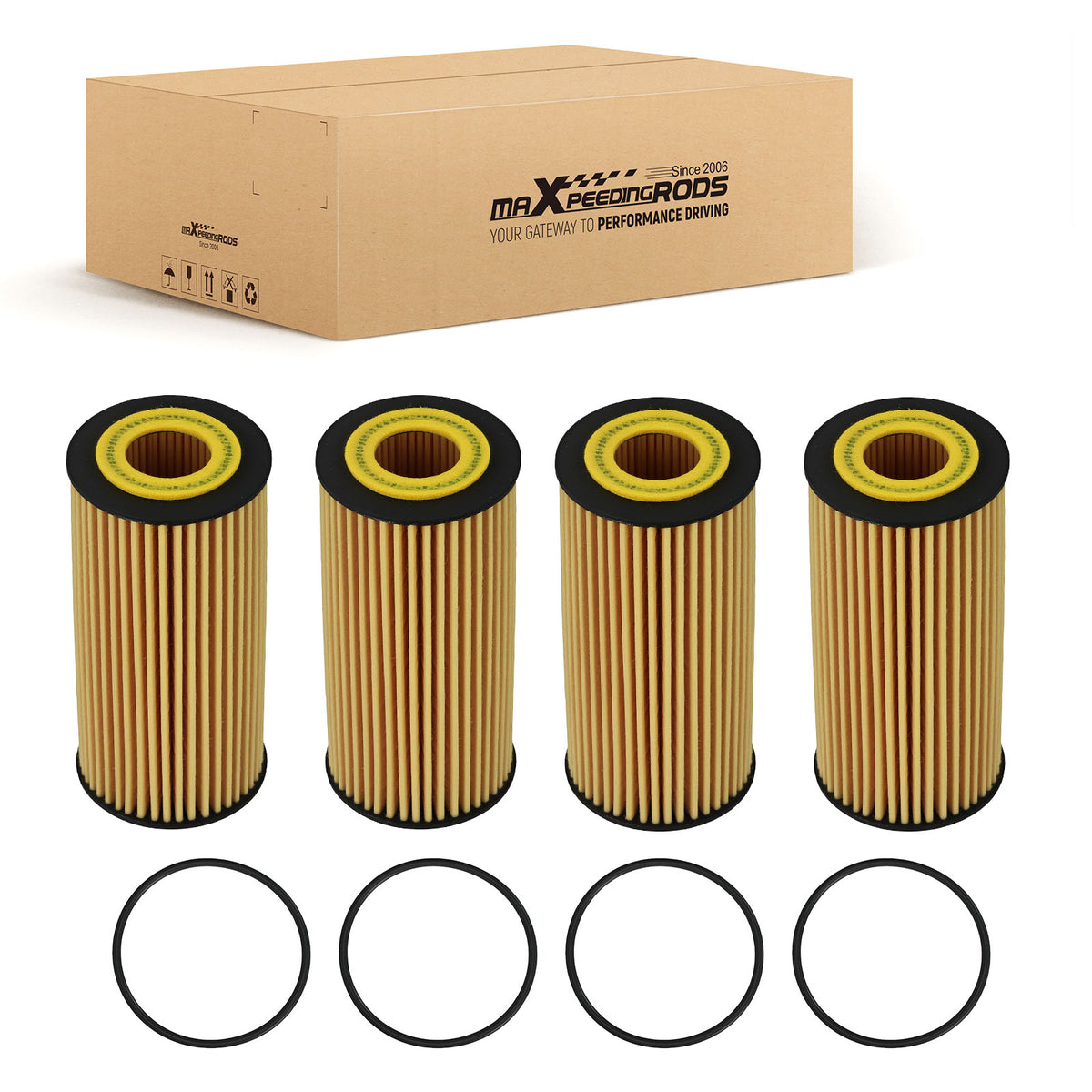 Set of 4 Oil Filter Kit compatible for Audi A3 A4 compatible for VW Golf Jetta 1.8T 2.0T 2013-2022 HU6013Z