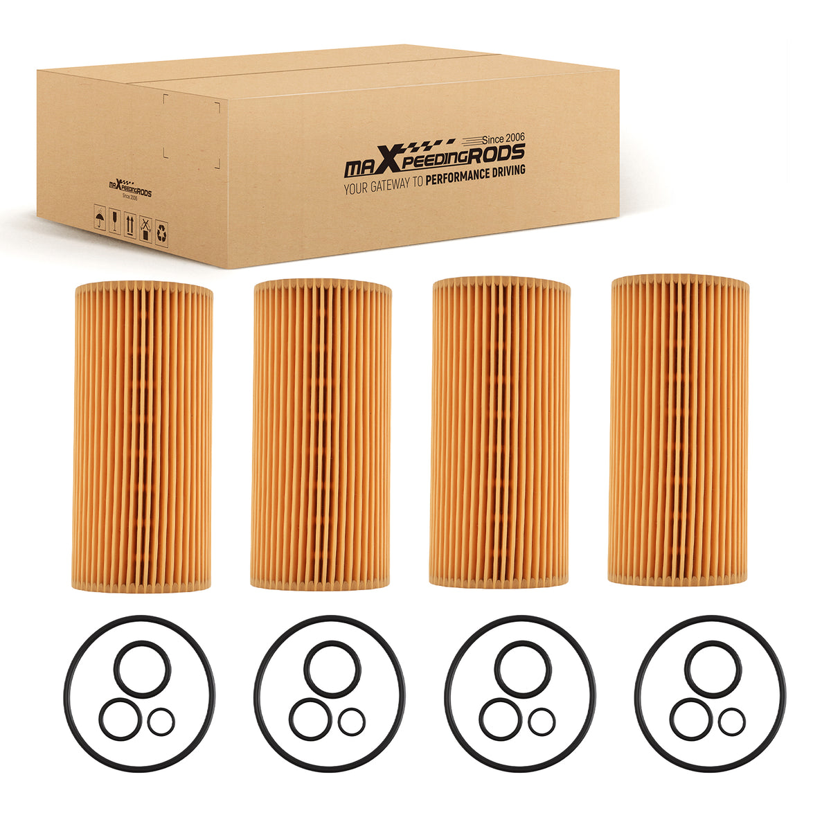 4X Diesel Oil Filter compatible for Mercedes E320 CDI W211 3.2L L6 DOHC Turbo 2005-2006